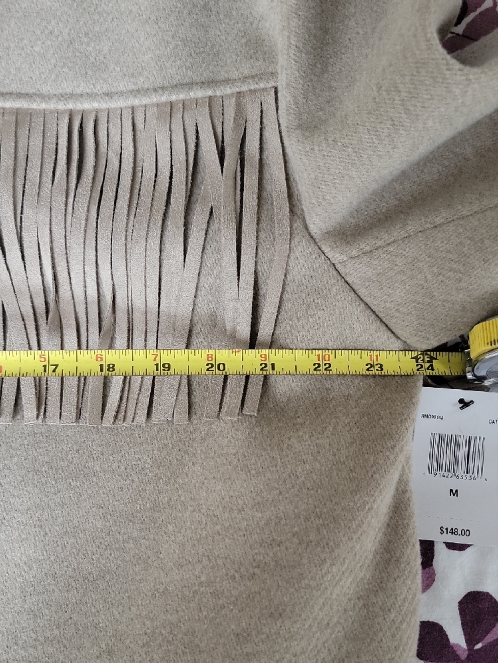 RM Rebecca Minkoff Taupe Fringe Zip-Front Jacket - Picture 9 of 13